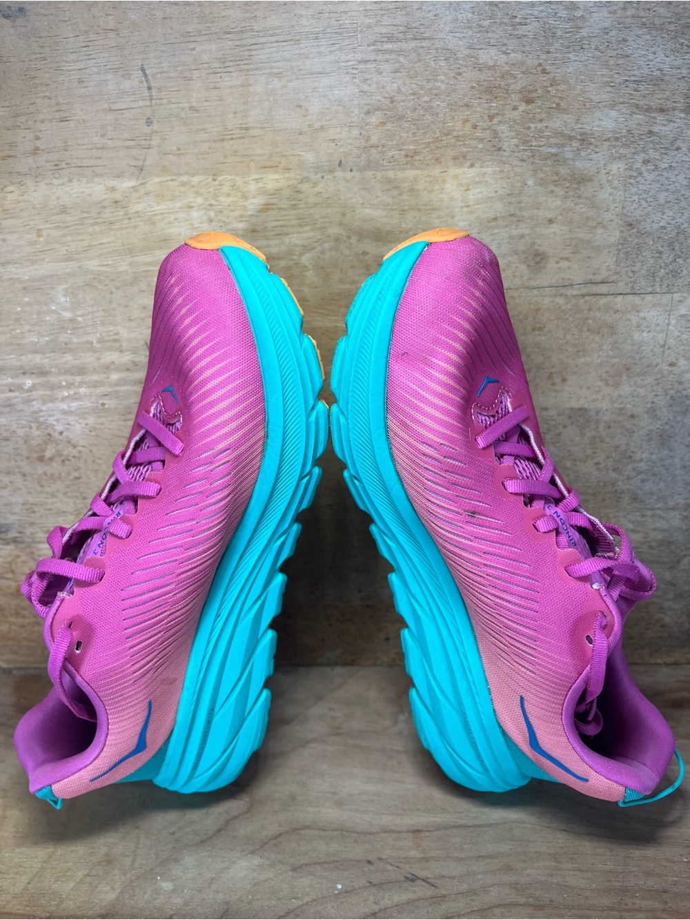 Hoka One One Rincon 3 Womens Size 9.5 Running Shoes Sneakers Phlox Pink Atlantis - Picture 6 of 13